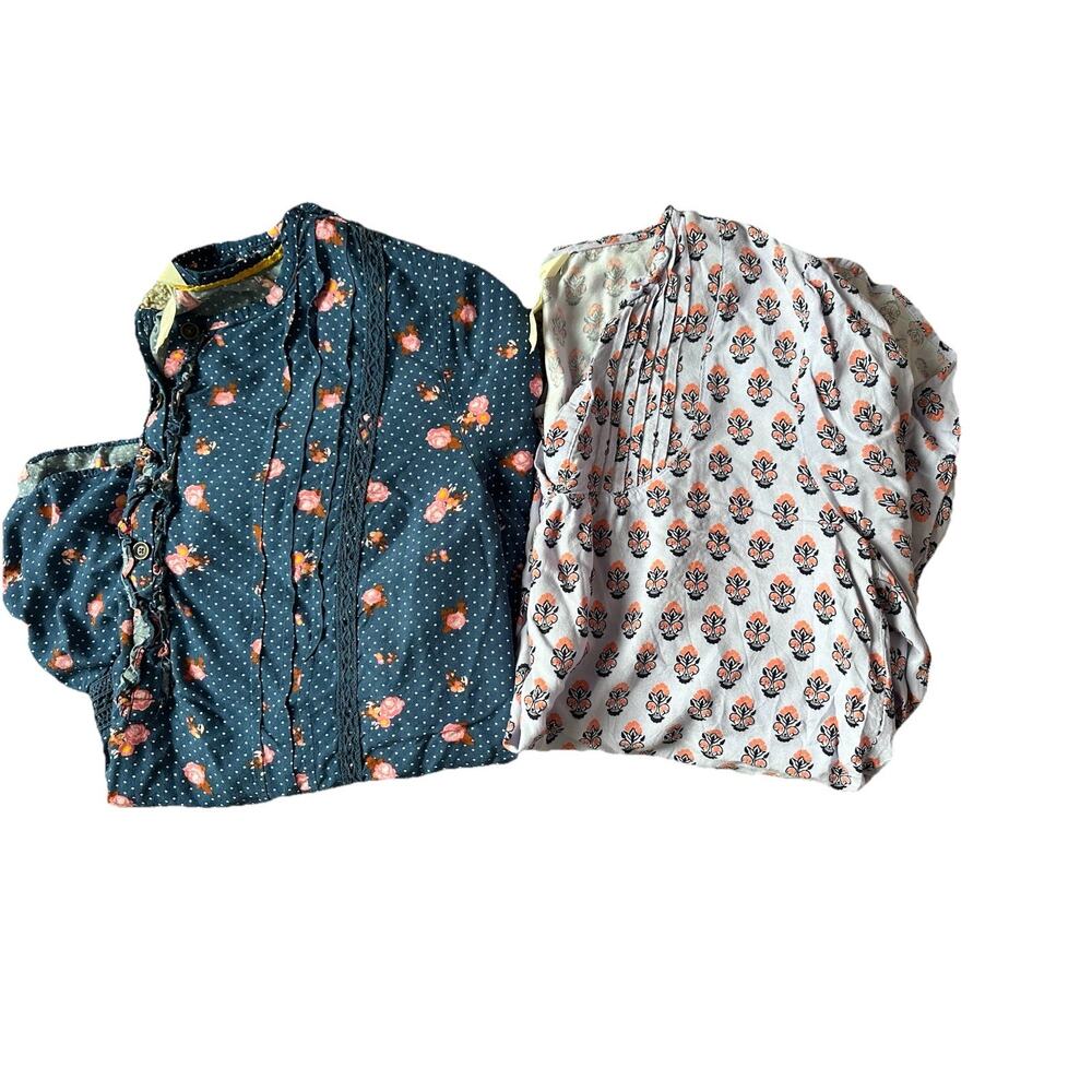 Matilda Jane Women’s Shirts - Lot Of 2, Size Medium Purple/navy